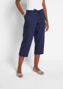 Leinen-3/4-Hose in blau, Grösse 34, bonprix