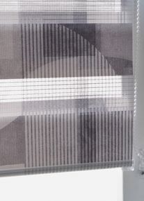 Doppelrollo mit grafischem Druck in grau | 130x45 cm | bonprix