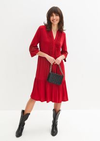 Tunika-Kleid aus softer Viskose in rot, Grösse 52/54 (XXL), bonprix