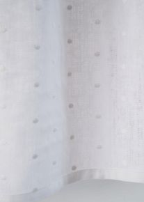 Bio Baumwoll Scheibengardine 2lagig mit Punkte Stickerei in weiss | 30x120 cm | 100% Baumwolle | bonprix