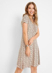 Knieumspielendes Jerseykleid aus Viskose-Mix in orange, Grösse 44/46 (L), bonprix