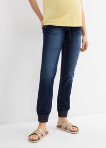 Umstands-Denimjogger aus Bio-Baumwolle in blau, Grösse 50, 98% Baumwolle, bonprix