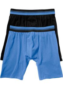 Lange Boxershorts eng (2er Pack) in schwarz, Grösse 8 (XXL), 95% Baumwolle, bonprix