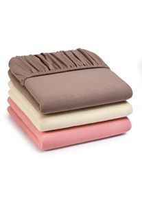 Spannbettlaken Jersey in braun | 100x200 cm | 100% Baumwolle | bonprix