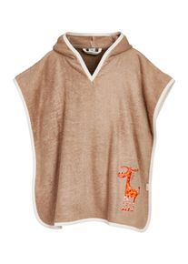 Playshoes Bademantel Jungen Gr&ouml;&szlig;e 122/128 beige / braun / orange / rot