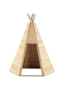 Plum Spielzelt »Holz Tipi Hideaway 170«, BxTxH: 142x142x194 cm beige natur