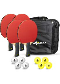 Joola Tischtennisschläger »Tischtennis-Set Quattro«, (Set, mit Bällen-mit Tasche) bunt