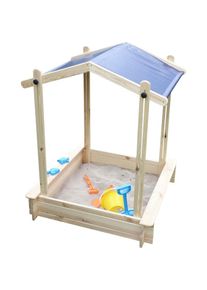 Promadino Sandkasten »Peter«, mit Dach, BxLxH: 99, 5x100x132, 5 cm, Kiefernholz beige natur