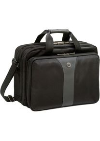 Wenger Laptoptasche »Legacy Double-Gusset, schwarz/grau«, mit 16-Zoll Laptopfach schwarz