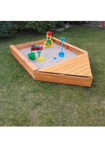 Promadino Sandkasten »MULTI«, BxLxH: 260x140x22 cm gelb honigfarben