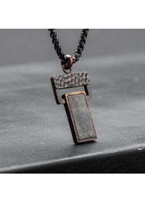 Holzkern Necklaces Men Antikbronze und Schiefer