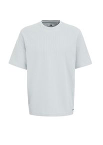 WE Fashion, Hommes T-Shirt, bleu clair