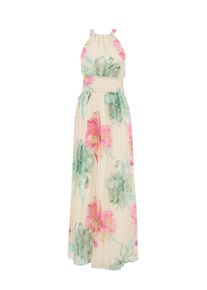 WE Fashion Sommerkleid Damen Gr&ouml;&szlig;e 44 hellgelb / petrol / orange / rosa Winterkleid