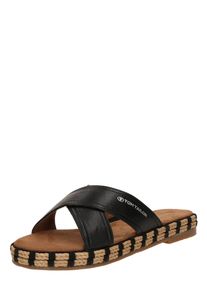 Tom Tailor Pantolette Damen Gr&ouml;&szlig;e 37 schwarz / silber