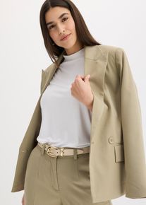 Ledergürtel in beige, Grösse 120, bonprix
