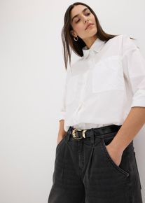 Ledergürtel in schwarz, Grösse 130, bonprix