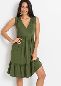 Jerseykleid mit Spitze in grün, Grösse 36/38 (S), bonprix