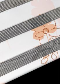 Doppelrollo mit Blumenmuster in orange, 130x60 cm, bonprix