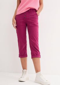 Stretch-Hose mit Crash-Effekt in lila, Grösse 38, 97% Baumwolle, bonprix
