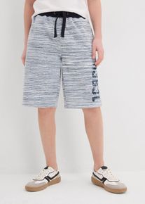 Sweat-Bermuda aus weichem Baumwoll-Mix in blau, Gr&ouml;sse 134, bonprix