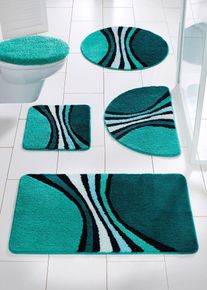 Badematte mit Streifen in petrol | 50x80 cm | bonprix