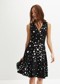 Jerseykleid mit auffälligem Druck in schwarz, Grösse 48/50 (XL), bonprix