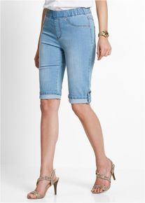 Jeans Bermuda Mid Waist Bequembund in blau, Grösse 50, aus über 80% Baumwolle, bonprix