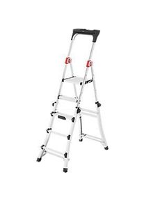 Hailo TL100 Alu-Teleskopleiter Topline, 3 - 5 Stufen, bis 309 cm, rutschfest, mit Ablageschale, bis 150 kg