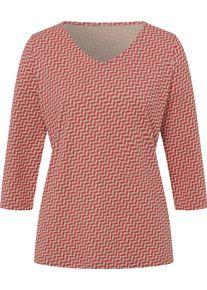 Damen 3/4-Arm-Shirt mit Minimal-Druck hummer-beige