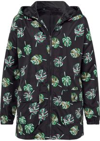 Damen Regenjacke schwarz-bedruckt