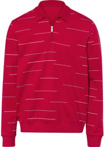 Herren Sweatshirt im Ringel-Look rot-bedruckt