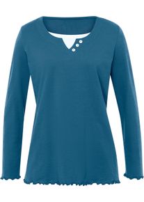Damen 2-in-1-Langarmshirt topas-weiss