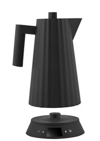MDL21 Pliss&eacute; Wasserkocher mit Temperaturregelung Alessi Schwarz