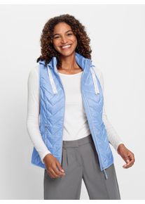 WITT Damen Steppweste im Zickzack-Muster, eisblau, Gr&ouml;&szlig;e 42, 100% Polyester. Wattierung: 100% Polyester