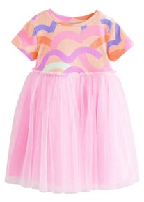 next Kleid M&auml;dchen Gr&ouml;&szlig;e 80 blau / helllila / apricot / hellpink