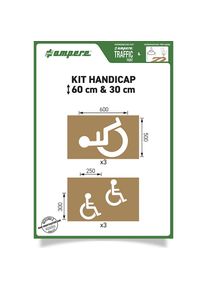 Schablonenset, Handicapsymbol in 2 Größen, 6 Schablonen, Karton Ampere