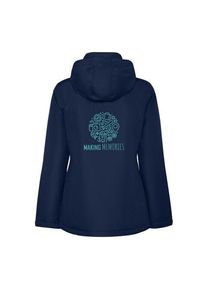 Werbeartikel: America wattierter Parka für Damen | Navy Blue | mit deinem Logo bedrucken