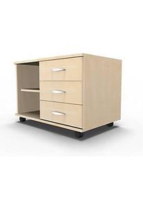 Schäfer Shop Schäfer Shop Select Mobiles Sideboard, Regal + 3 Schübe + Utensilienschub, B 800, anstellbar rechts, Ahorn