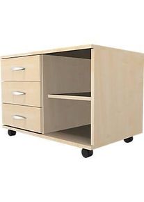 Schäfer Shop Schäfer Shop Select Mobiles Sideboard, Regal + 3 Schübe + Utensilienschub, B 800, anstellbar links, Ahorn