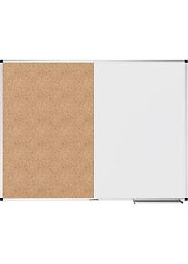Kombiboard Legamaster UNITE, Pinboard & Whiteboard, B 1200 x T 12,6 x H 900 mm, lackierter Stahl & Naturkork, weiss & braun