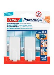 Tesa Powerstrips Haken Large, eckig, weiss