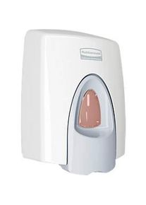 Schaumseifenspender Rubbermaid, Volumen 400 ml, manuell, antimikrobielle Drucktaste, Sichtfenster, lebenslange Garantie, Kunststoff, weiss/grau