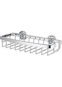 Duschablage Tesa® ALUXX, 1-stöckig, viereckig, verchromt, ohne Bohren, inkl. Klebelösung