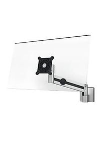 Monitor-Wandhalterung Durable, mit Arm, f&uuml;r 1 Display 21-27&ldquo;, bis 8 kg, VESA, dreh- & neigbar, metallic silber