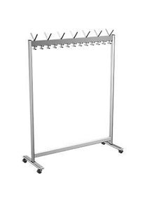 Reihen-Garderobenständer, Leichtmetall, 960 mm breit, ohne Schirmhalterung