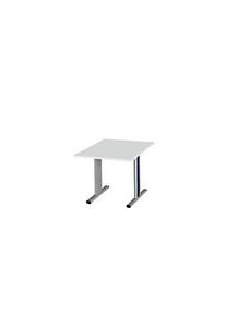 Sch&auml;fer Shop Sch&auml;fer Shop Select Besprechungstisch Planova Basic, Quadrat, T-Fuss, B 1000 x T 1000 x H 717 mm, lichtgrau/weissaluminium RAL 9006
