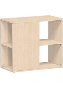 Anstellcontainer PALENQUE, 3-seitig offen, B 400 x T 800 x H 720 mm, Ahorn