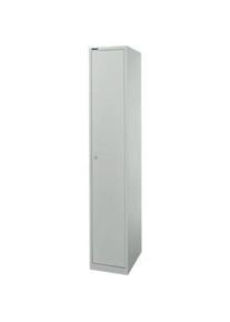 Schäfer Shop Schäfer Shop Select Garderobenschrank, 1 Abteil B 350 mm, 2 Fächer, Hutboden & Kleiderstange, abschliessbar, lichtgrau/lichtgrau