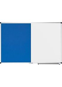 Kombiboard Legamaster UNITE, Pinboard & Whiteboard, B 900 x T 12,6 x H 600 mm, Markerablage, lackierter Stahl & Filz, weiss & blau