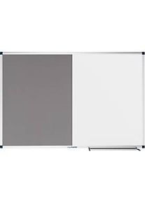 Kombiboard Legamaster UNITE, Pinboard & Whiteboard, B 900 x T 12,6 x H 600 mm, Markerablage, lackierter Stahl & Filz, weiss & grau